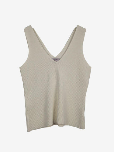 Serafina Ribbed Deep V Fitted Top Size 14 by SwapUp-Online Second Hand Store-Online Thrift Store