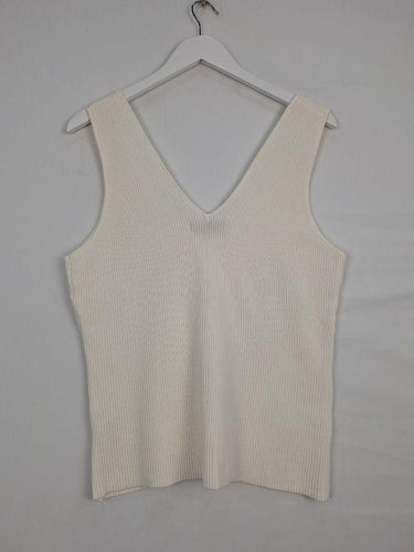 Serafina Ribbed Deep V Fitted Top Size 14 by SwapUp-Online Second Hand Store-Online Thrift Store