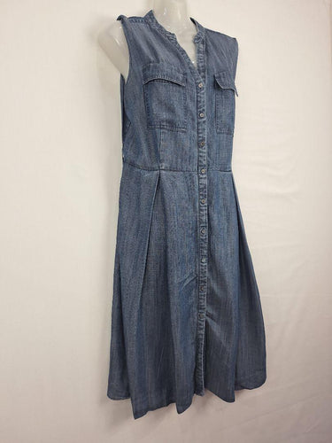 Sportscraft Everyday Button Up Light Denim Midi Dress Size 14 by SwapUp-Online Second Hand Store-Online Thrift Store