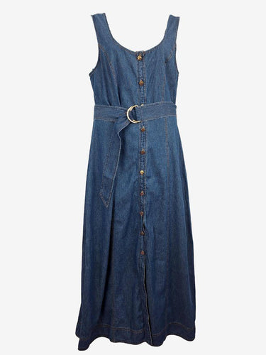 Decjuba Skylar Belted Denim Maxi Dress Size 14 by SwapUp-Online Second Hand Store-Online Thrift Store