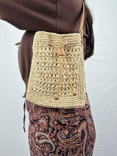 Seed Natural Crochet Shoulder Bag Bag Size NONE by SwapUp-Online Second Hand Store-Online Thrift Store