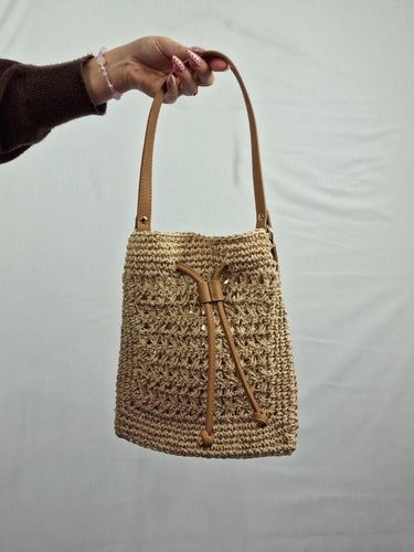 Seed Natural Crochet Shoulder Bag Bag Size NONE by SwapUp-Online Second Hand Store-Online Thrift Store