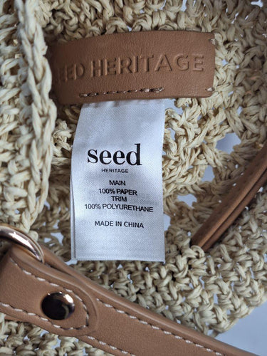 Seed Natural Crochet Shoulder Bag Bag Size NONE by SwapUp-Online Second Hand Store-Online Thrift Store