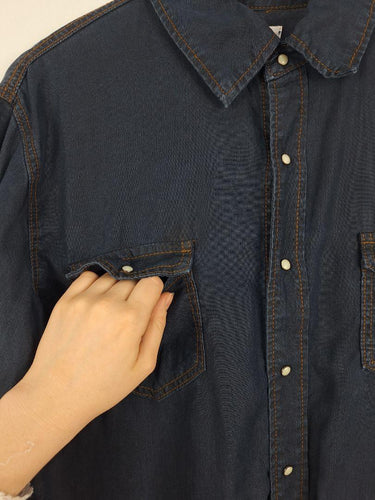 One Teaspoon Distressed Indigo Capri Liberty Shirt Size S by SwapUp-Online Second Hand Store-Online Thrift Store