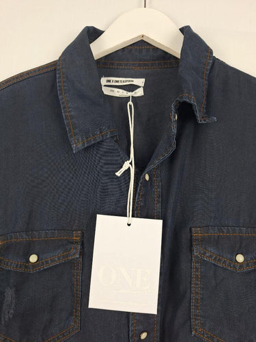 One Teaspoon Distressed Indigo Capri Liberty Shirt Size S by SwapUp-Online Second Hand Store-Online Thrift Store