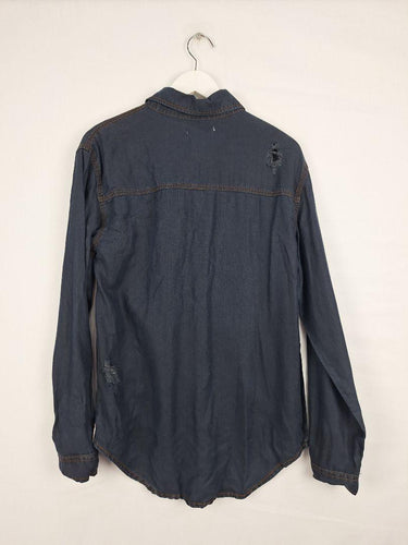 One Teaspoon Distressed Indigo Capri Liberty Shirt Size S by SwapUp-Online Second Hand Store-Online Thrift Store