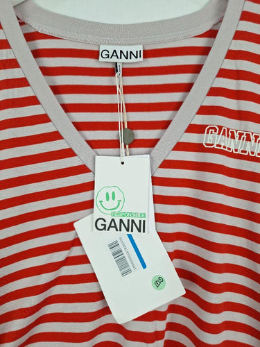 Ganni High Risk Red Striped T-shirt Size M by SwapUp-Online Second Hand Store-Online Thrift Store