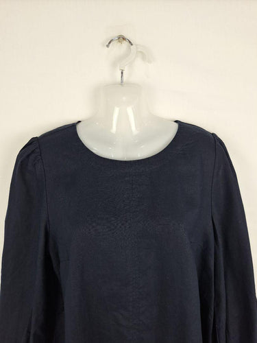 Seed Navy Puff Sleeved Mini Dress Size 10 by SwapUp-Online Second Hand Store-Online Thrift Store