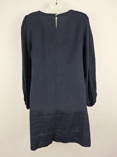 Seed Navy Puff Sleeved Mini Dress Size 10 by SwapUp-Online Second Hand Store-Online Thrift Store