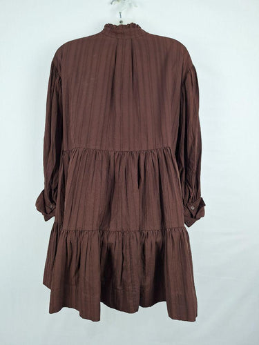 Shona Joy Chocolate Ella Balloon Sleeve Mini Dress Size 10 by SwapUp-Online Second Hand Store-Online Thrift Store
