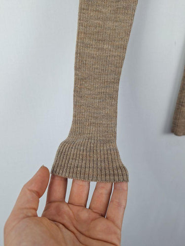 Arket Mocha Fitted Crew Neck Staple Jumper Size XS by SwapUp-Online Second Hand Store-Online Thrift Store