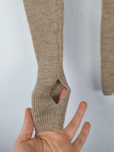 Arket Mocha Fitted Crew Neck Staple Jumper Size XS by SwapUp-Online Second Hand Store-Online Thrift Store