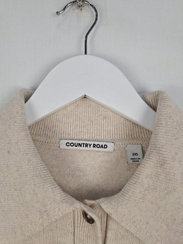 Country Road Collared Wool Blend Cropped Jumper Size XXS by SwapUp-Online Second Hand Store-Online Thrift Store
