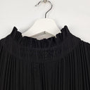 Second-Hand - Maje Ruffle Neck Micro Pleat Top Size S - SwapUp