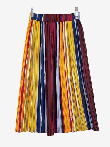 Gorman Micro Pleat Watercolour Midi Skirt Size 8 by SwapUp-Online Second Hand Store-Online Thrift Store