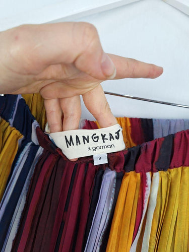 Gorman Micro Pleat Watercolour Midi Skirt Size 8 by SwapUp-Online Second Hand Store-Online Thrift Store