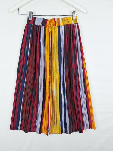 Gorman Micro Pleat Watercolour Midi Skirt Size 8 by SwapUp-Online Second Hand Store-Online Thrift Store