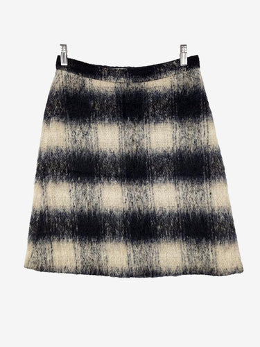 A.L.C. Mohair Checked S-Line Mini Skirt Size M by SwapUp-Online Second Hand Store-Online Thrift Store