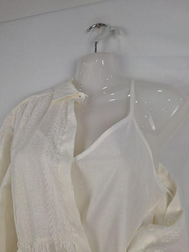 Shona Joy Elegant Cosmo Embroidered Puffy Sleeves Midi Dress Size 6 by SwapUp-Online Second Hand Store-Online Thrift Store