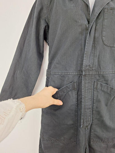 Alex Mill Charcoal Herringbone Sturdy Cotton Jumpsuit Size S by SwapUp-Online Second Hand Store-Online Thrift Store