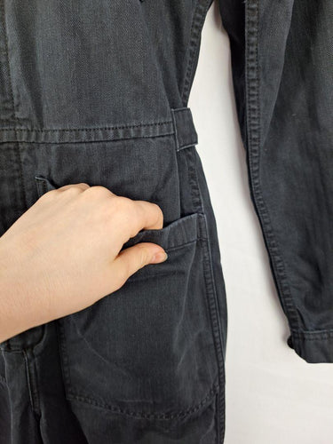 Alex Mill Charcoal Herringbone Sturdy Cotton Jumpsuit Size S by SwapUp-Online Second Hand Store-Online Thrift Store
