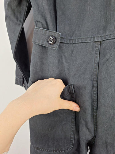 Alex Mill Charcoal Herringbone Sturdy Cotton Jumpsuit Size S by SwapUp-Online Second Hand Store-Online Thrift Store