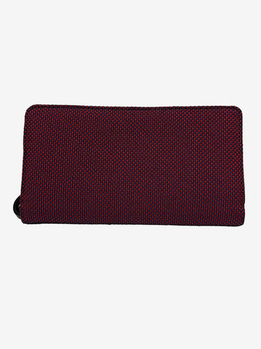 Navy Textured Multi Compartment Wallet Wallet Size None by SwapUp-Online Second Hand Store-Online Thrift Store