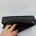 Navy Textured Multi Compartment Wallet Wallet Size None by SwapUp-Online Second Hand Store-Online Thrift Store