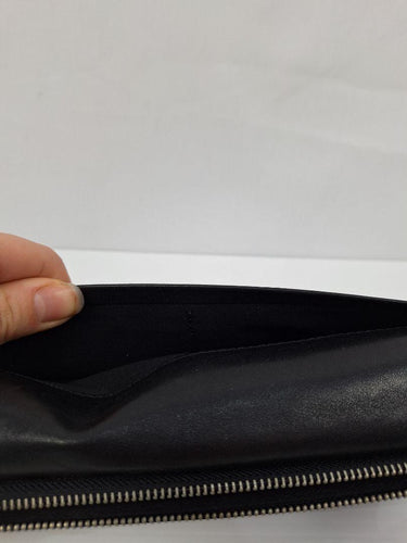 Navy Textured Multi Compartment Wallet Wallet Size None by SwapUp-Online Second Hand Store-Online Thrift Store