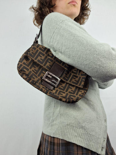 Fendi Timeless Jacquard FF Motif  Baguette Bag Size None by SwapUp-Online Second Hand Store-Online Thrift Store
