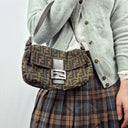 Fendi Timeless Jacquard FF Motif  Baguette Bag Size None by SwapUp-Online Second Hand Store-Online Thrift Store