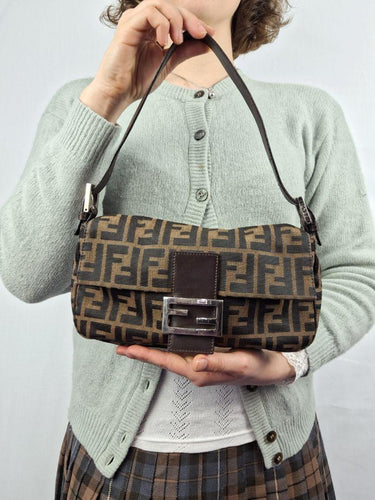 Fendi Timeless Jacquard FF Motif  Baguette Bag Size None by SwapUp-Online Second Hand Store-Online Thrift Store