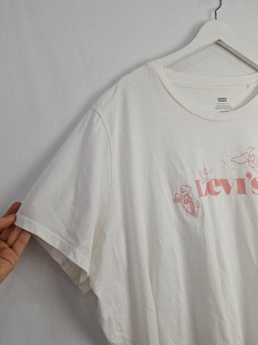 Levi's Pink Logo Relaxed Fit Top Size 10 by SwapUp-Online Second Hand Store-Online Thrift Store