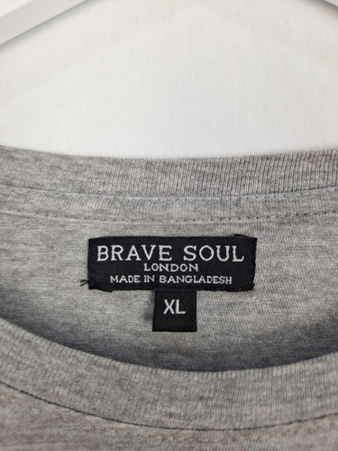 Brave Soul Grey Marl Capsule Long Sleeve Top Size XL by SwapUp-Online Second Hand Store-Online Thrift Store