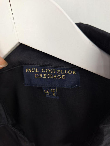 Paul Costelloe Silk Blend Classy Black Collared Shirt Size 12 by SwapUp-Online Second Hand Store-Online Thrift Store