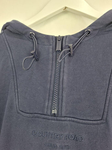 Country Road Navy Soft Jersey Hoody Jumper Size S by SwapUp-Online Second Hand Store-Online Thrift Store