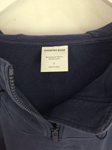 Country Road Navy Soft Jersey Hoody Jumper Size S by SwapUp-Online Second Hand Store-Online Thrift Store