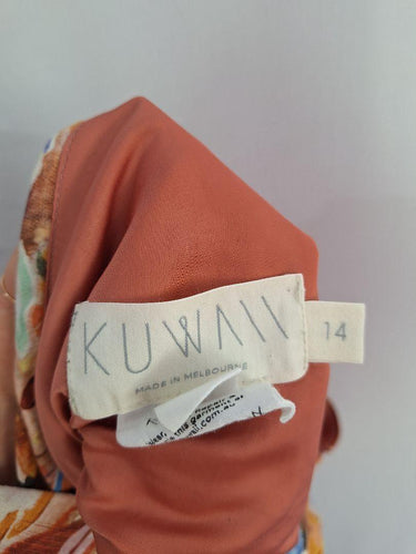 Kuwaii Painted Tied Wrap Top Size 14 by SwapUp-Online Second Hand Store-Online Thrift Store