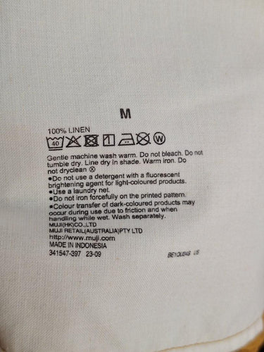 Muji Mustard Linen Wide Leg Pants Size M by SwapUp-Online Second Hand Store-Online Thrift Store