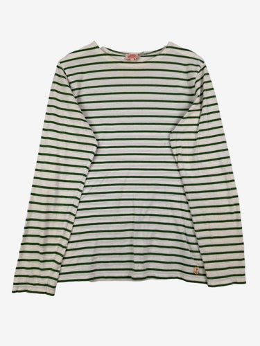 Armor Lux Green Stripe Long Sleeve T-shirt Size L by SwapUp-Online Second Hand Store-Online Thrift Store