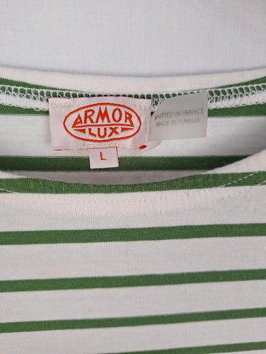 Armor Lux Green Stripe Long Sleeve T-shirt Size L by SwapUp-Online Second Hand Store-Online Thrift Store