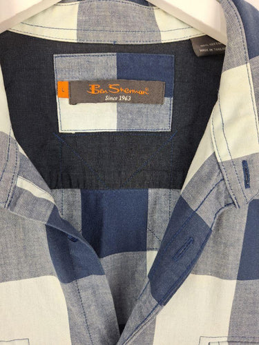 Ben Sherman Blue Checkered Button up Shirt Size L by SwapUp-Online Second Hand Store-Online Thrift Store