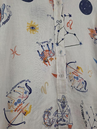 Jag Whimsy Horoscope Button-up Shirt Size S by SwapUp-Online Second Hand Store-Online Thrift Store