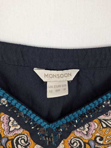Monsoon Hippy Floral Flowy Blouse Size 12 by SwapUp-Online Second Hand Store-Online Thrift Store