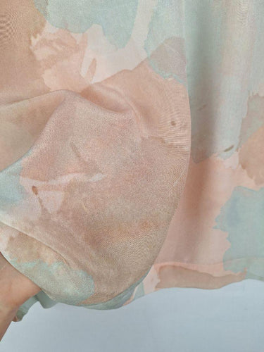 M A Dainty Faded Watercolor Silk Blouse Size 10 by SwapUp-Online Second Hand Store-Online Thrift Store
