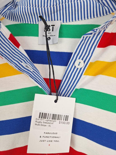 EST Colorful Stripe Rugby Shirt Size XL by SwapUp-Online Second Hand Store-Online Thrift Store