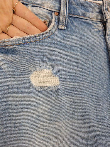 Mother Superior Light Wash Distressed Denim Jeans Size 8 by SwapUp-Online Second Hand Store-Online Thrift Store