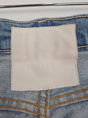 Mother Superior Light Wash Distressed Denim Jeans Size 8 by SwapUp-Online Second Hand Store-Online Thrift Store