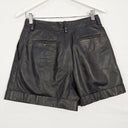 Altuzarra Leather Fancy Black Shorts Size 10 by SwapUp-Online Second Hand Store-Online Thrift Store