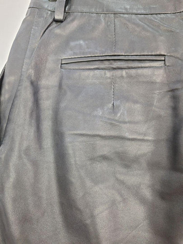 Altuzarra Leather Fancy Black Shorts Size 10 by SwapUp-Online Second Hand Store-Online Thrift Store